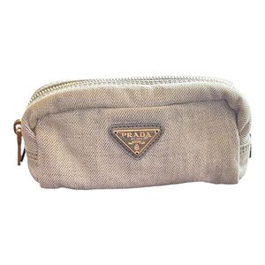 Prada Denim Canvas Cosmetic Pouch